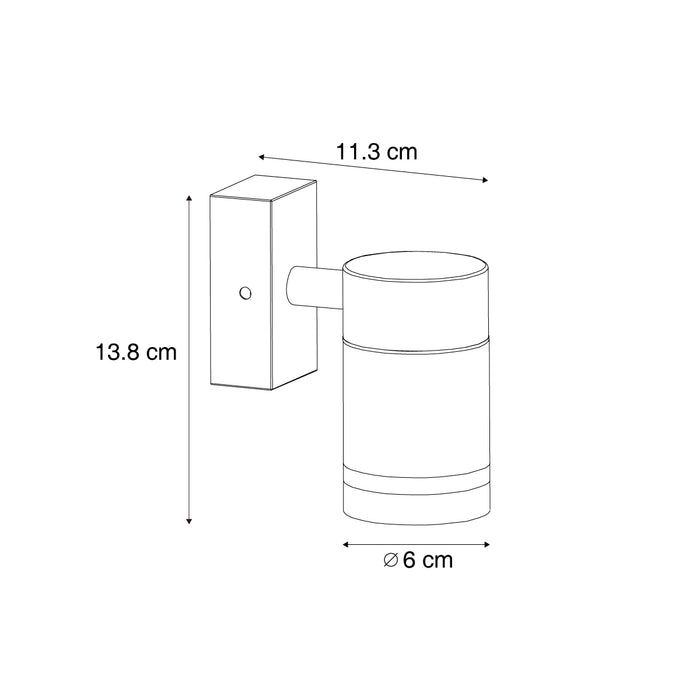 QAZQA Moderne buiten wandlamp zwart IP44 - Ensam