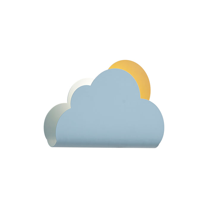 QAZQA Kinder wandlamp blauw wolk met zon - Cloudy