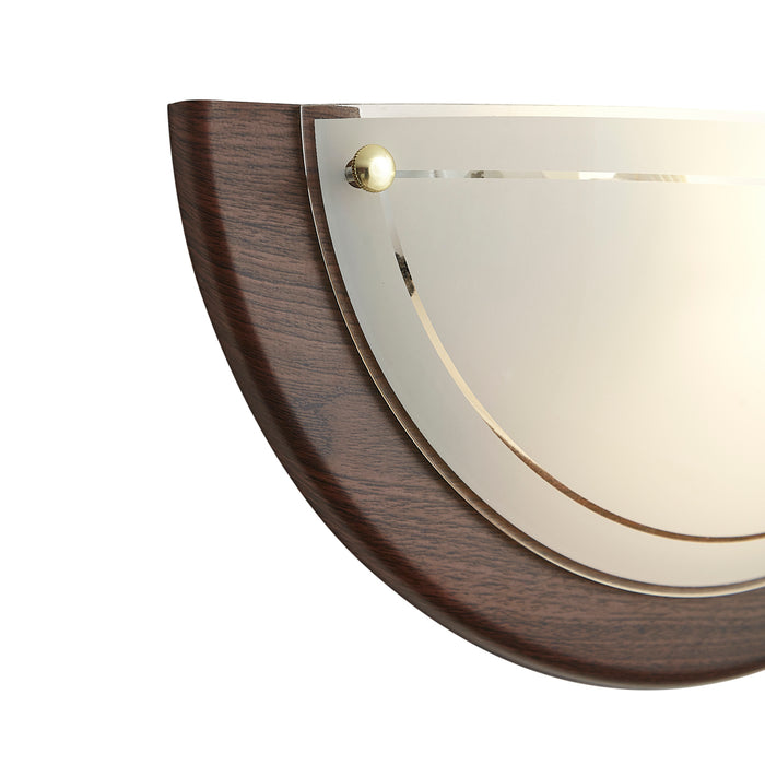 QAZQA Klassieke wandlamp rood met wit glas - Mesiac