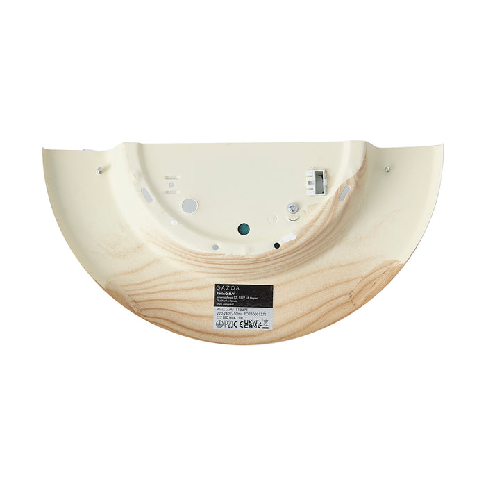 QAZQA Klassieke wandlamp naturel met wit glas - Mesiac