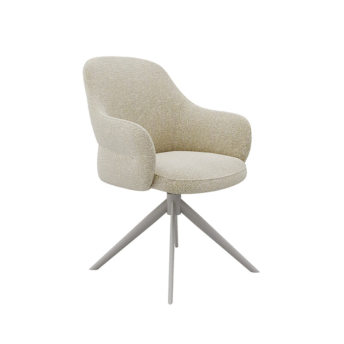 LABEL51 - Eetkamerstoel Bern - Natural Royal Boucle - Taupe Metal