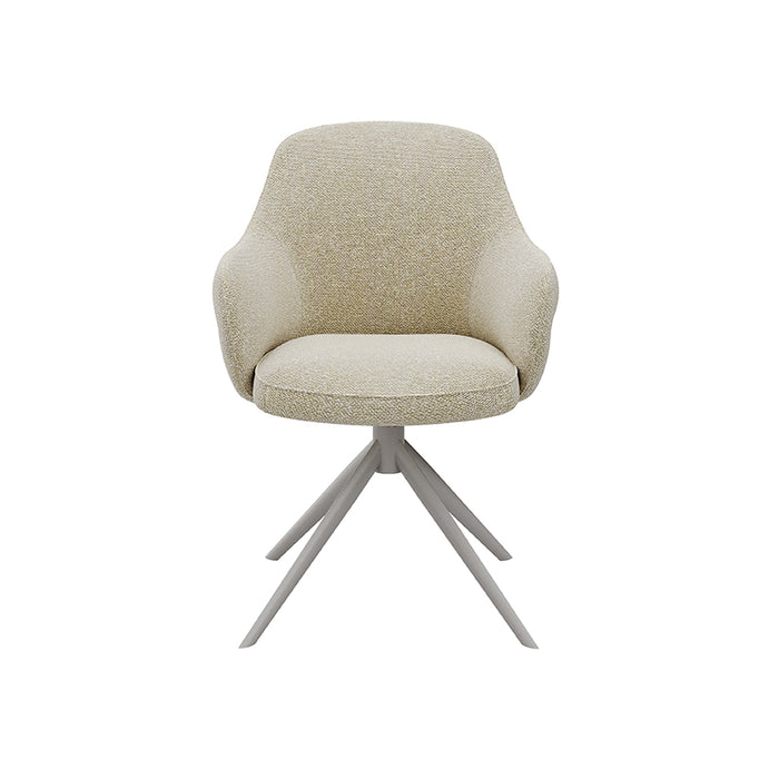 LABEL51 - Eetkamerstoel Bern - Natural Royal Boucle - Taupe Metal