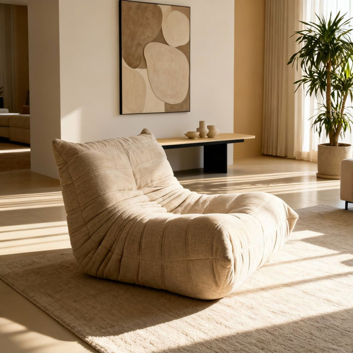 Giga Meubel - Fauteuil Taupe Stof - 87x97x69cm - Bear