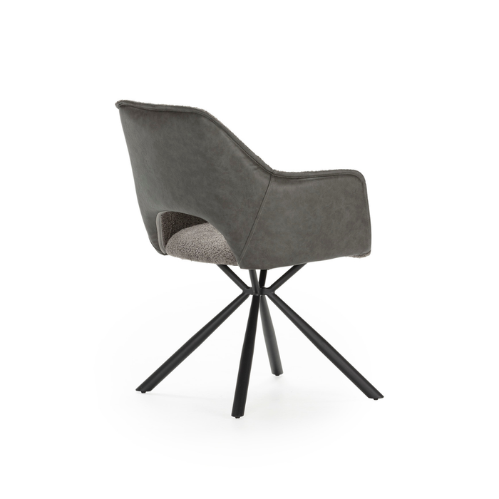 Calicosy - MARIEL Set van 2 Eetkamerstoelen - H47 cm - Grijs