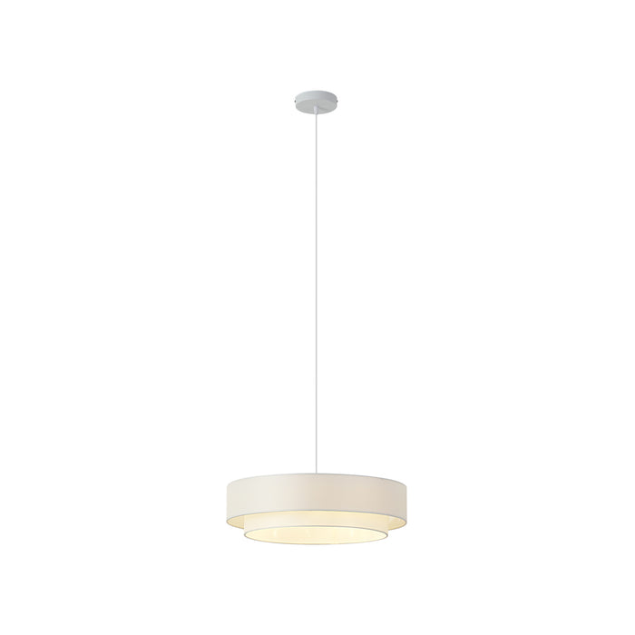 QAZQA Moderne hanglamp wit 50cm 3-lichts - Drum Duo