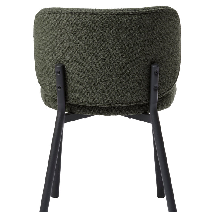 Azion Eetkamerstoel - Set van 2 - Groen BouclŽ