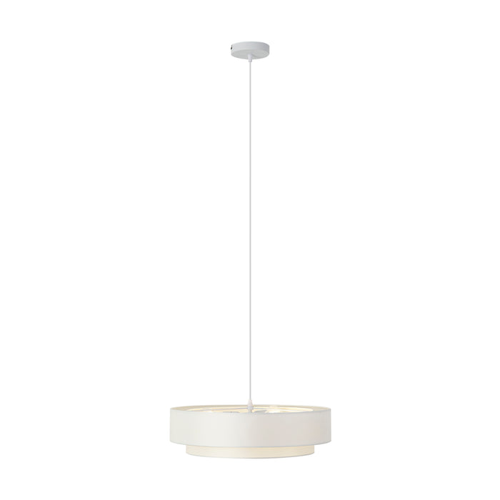 QAZQA Moderne hanglamp wit 50cm 3-lichts - Drum Duo