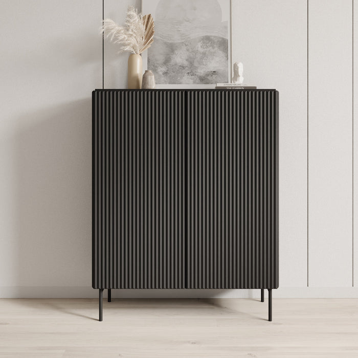 Meubella - Marajo - Dressoir - Zwart - 99 cm