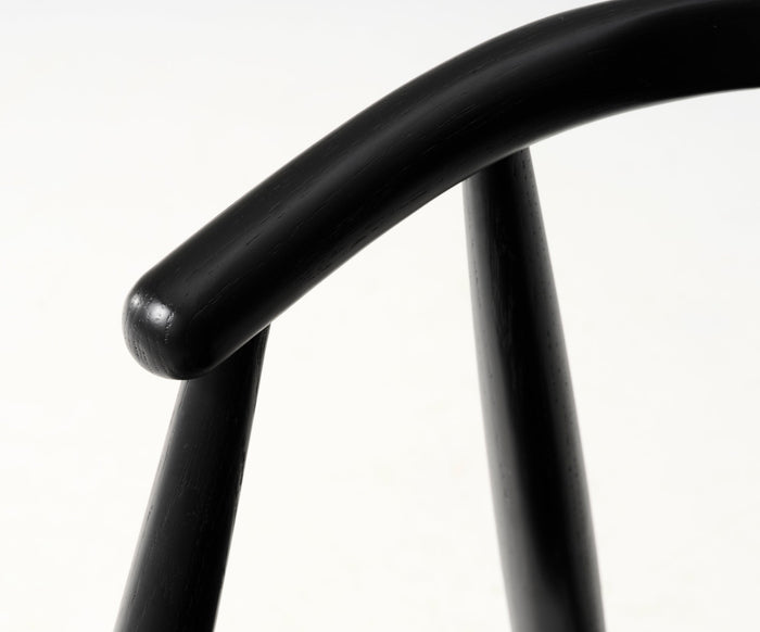 Sumatra Eetkamerstoel - Set van 2 - Zwart met gevlochten zitting