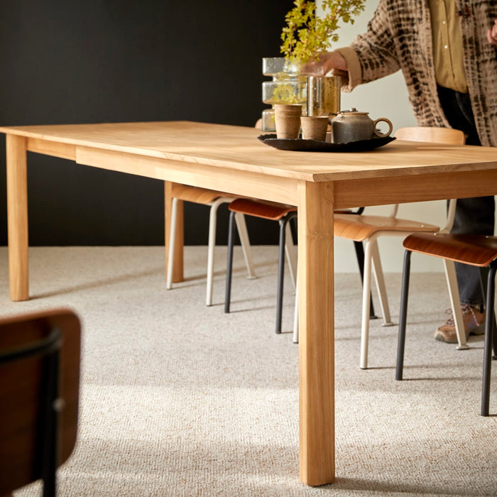 Tikamoon - Uitschuifbare tafel van massief teakhout Noah