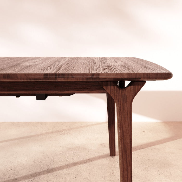 Tikamoon - Uitschuifbare tafel in bruin massief eikenhout 6-12 pers. …