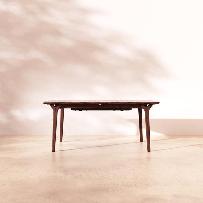 Tikamoon - Uitschuifbare tafel in bruin massief eikenhout 6-12 pers. …