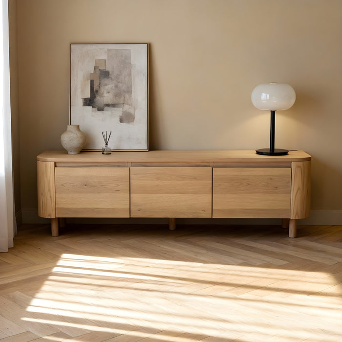 DÉJA Living - Tv-meubel Naturel Hout - 200x40x35cm - Valde