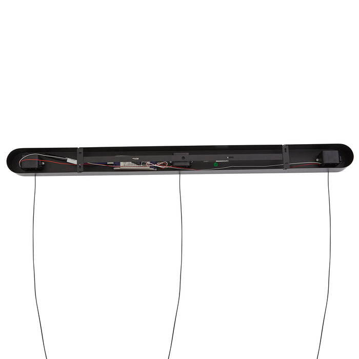 QAZQA Hanglamp zwart met mokka incl. LED 3-staps dimbaar 3-lichts