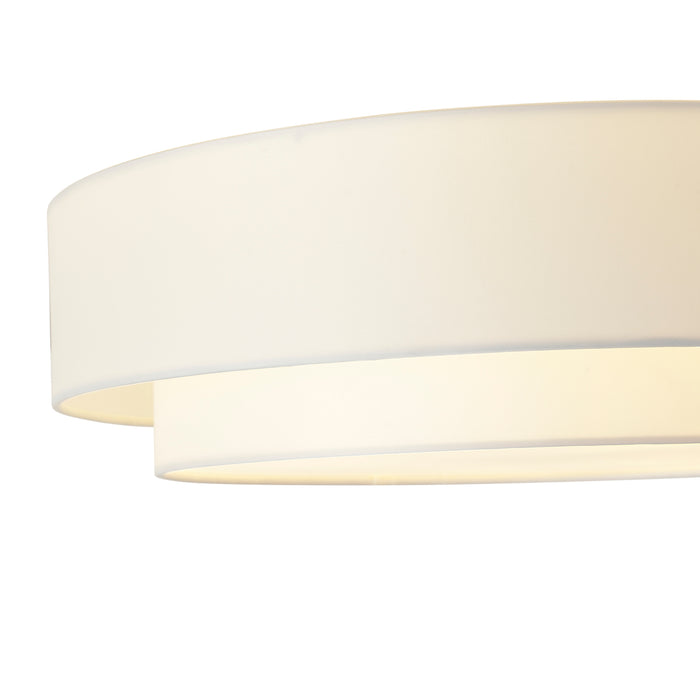 QAZQA Moderne plafonnière wit 50cm 3-lichts - Drum Duo