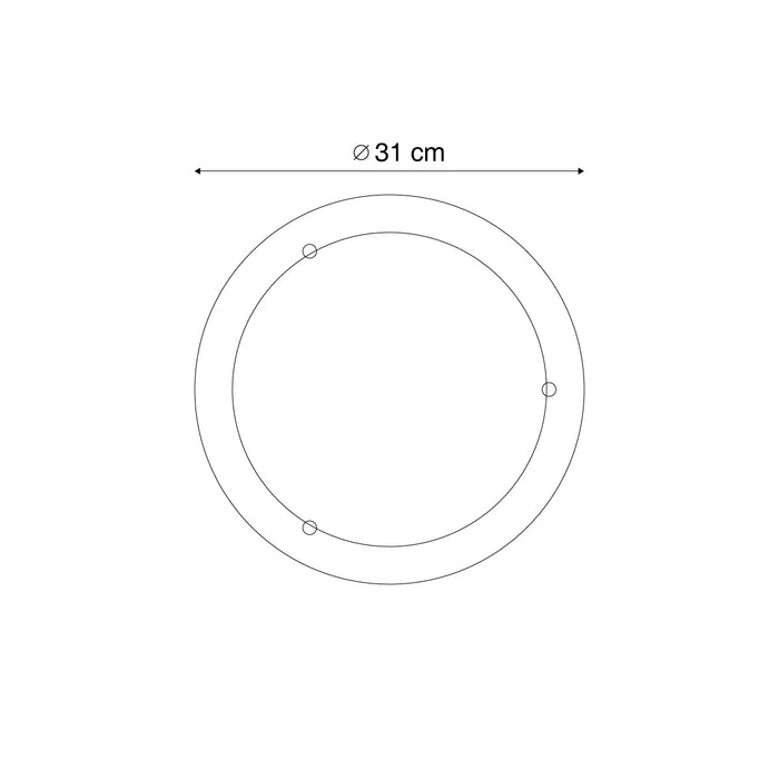 QAZQA Klassieke plafonnière rood met wit glas - Mesiac