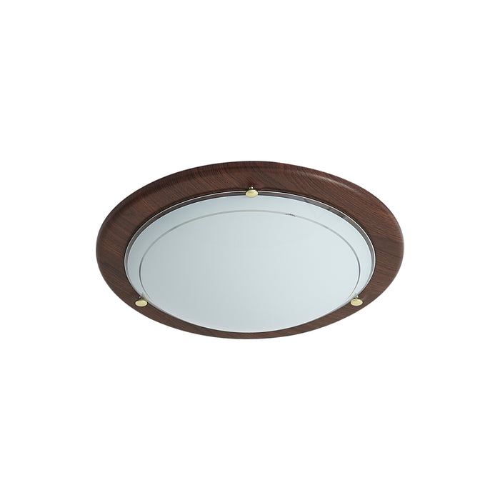 QAZQA Klassieke plafonnière rood met wit glas - Mesiac