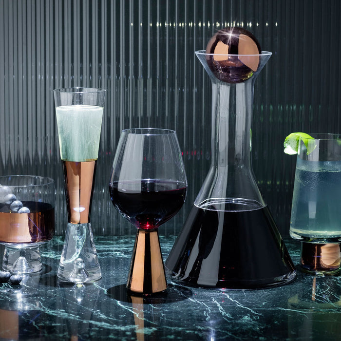 Tank Champagne glas set van 2 Koper