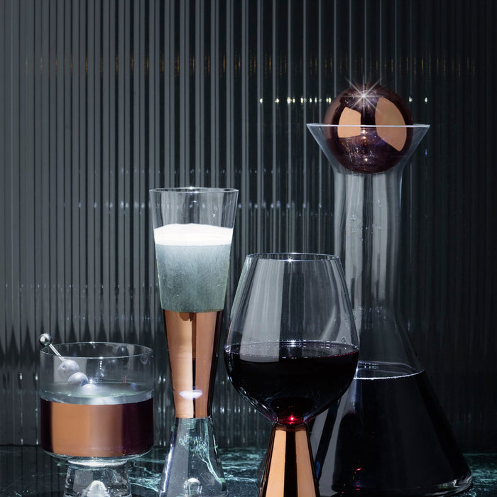 Tank Champagne glas set van 2 Koper