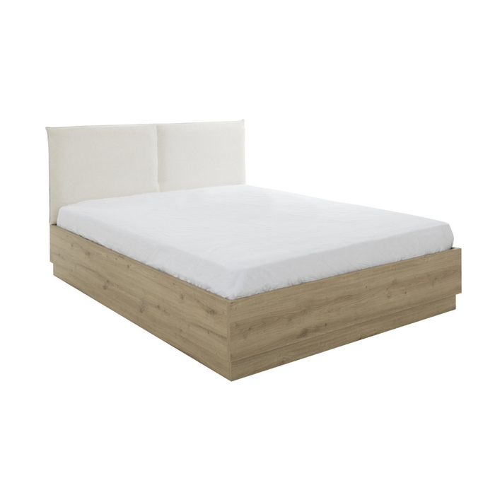 Calicosy - TIDY Opbergbed met hoofdbord - H101 cm - Licht hout