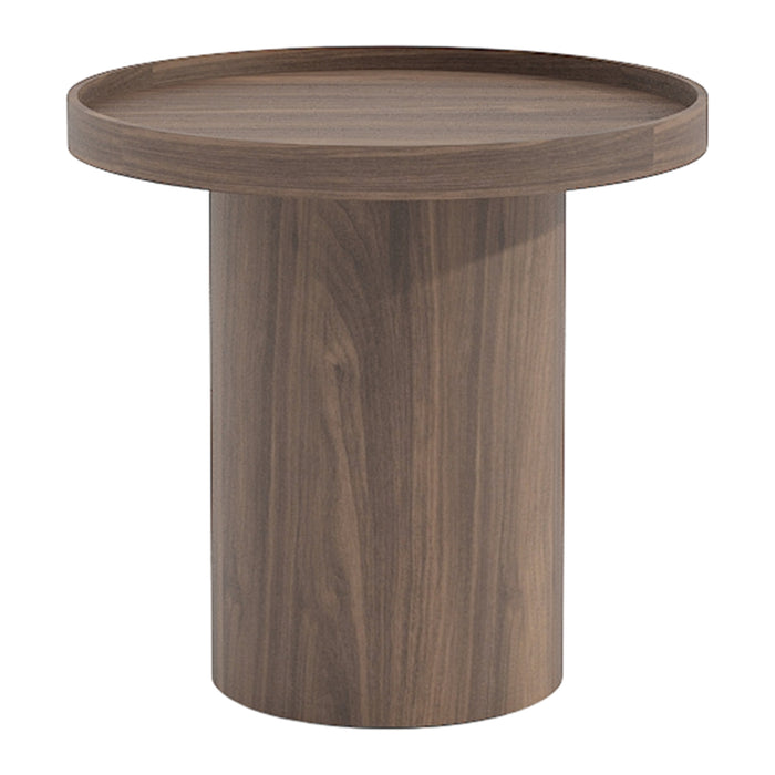 by fonQ Brik Bijzettafel Ø 50 cm - Walnoot