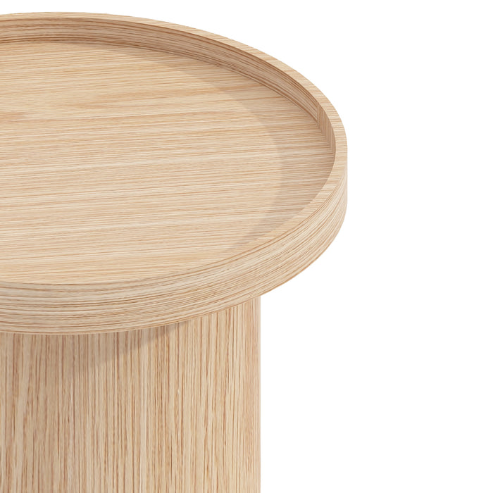 by fonQ Brik Bijzettafel Ø 40 cm - Eiken