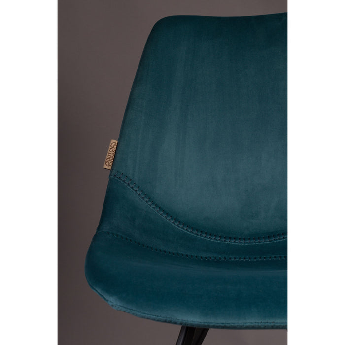 Dutchbone Franky Eetkamerstoelen Blauw - Set van 2