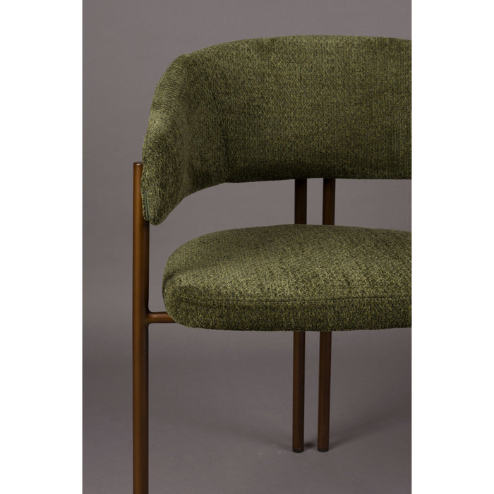 Dutchbone Naida Eetkamerstoelen Groen - Set van 2