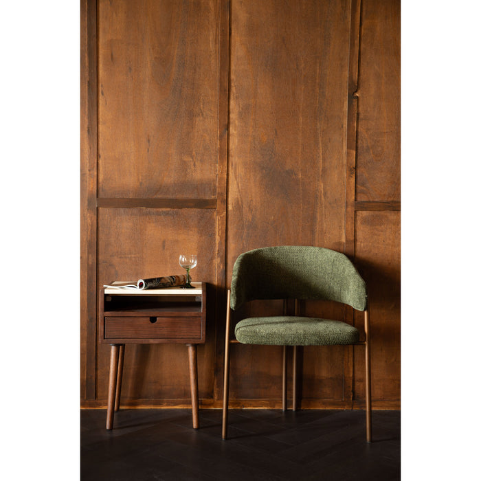 Dutchbone Naida Eetkamerstoelen Groen - Set van 2