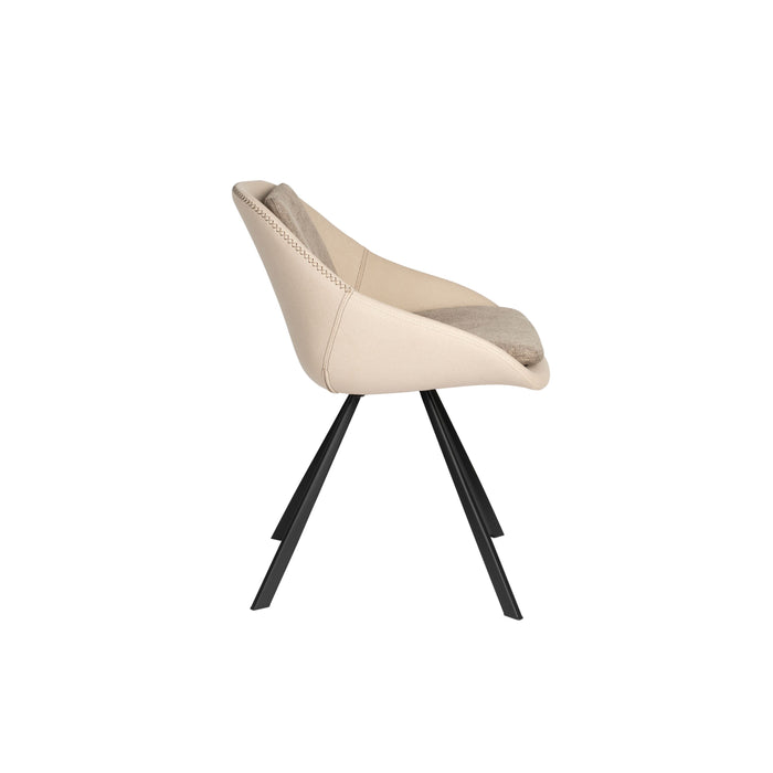 Dutchbone Wakefield Eetkamerstoelen Ivory - Set van 2 - Beige