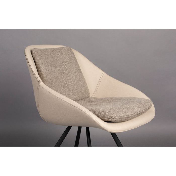 Dutchbone Wakefield Eetkamerstoelen Ivory - Set van 2 - Beige