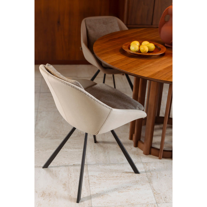 Dutchbone Wakefield Eetkamerstoelen Ivory - Set van 2 - Beige