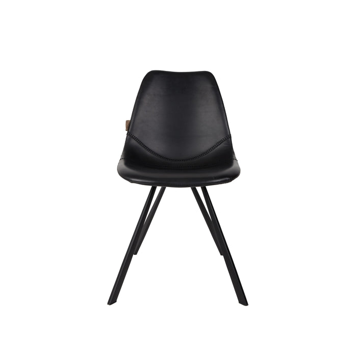 Dutchbone Franky Eetkamerstoelen Zwart - Set van 2