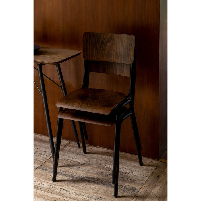 Dutchbone Scuola Eetkamerstoelen - Set van 4 - Bruin