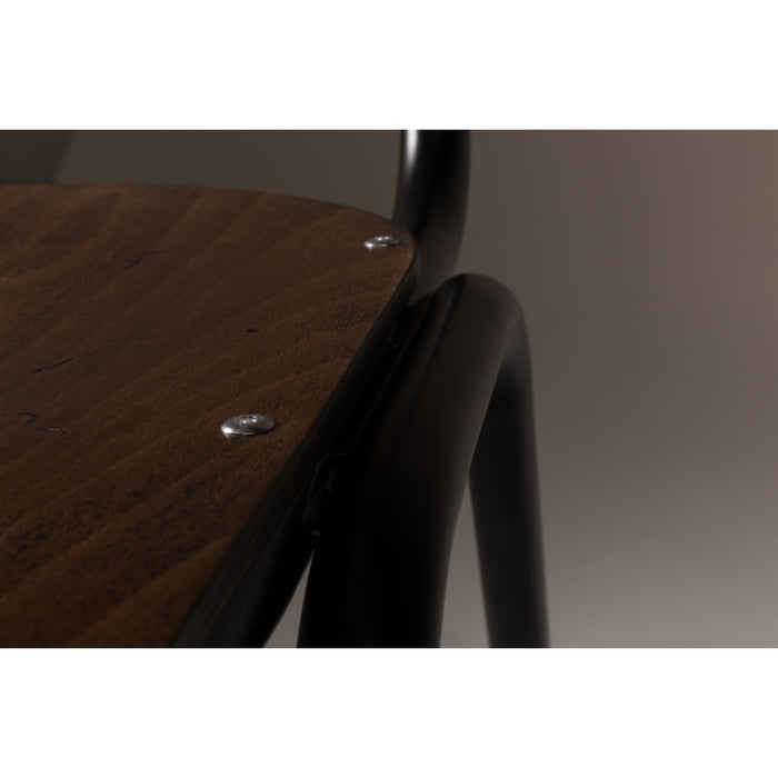 Dutchbone Scuola Eetkamerstoelen - Set van 4 - Bruin