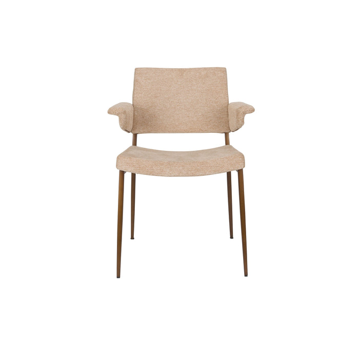Dutchbone Portland Eetkamerstoelen met leuning Beige - Set van 2