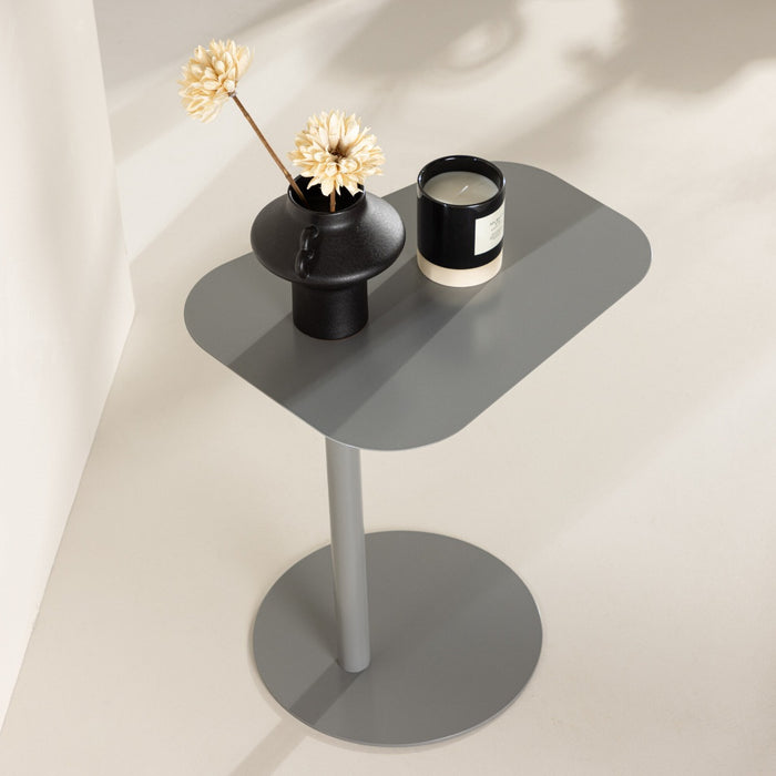 Fjôrd - Bijzettafel Lichtgrijs Metaal - 50x38x50cm - San Jose