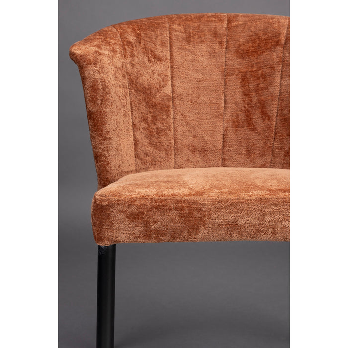 Dutchbone Georgia Eetkamerstoelen Terracotta - Set van 2