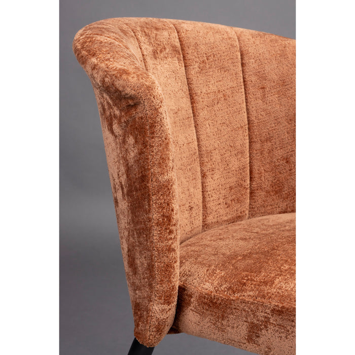 Dutchbone Georgia Eetkamerstoelen Terracotta - Set van 2