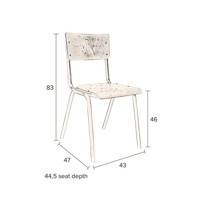 Dutchbone Scuola Eetkamerstoelen - Set van 4 - Bruin