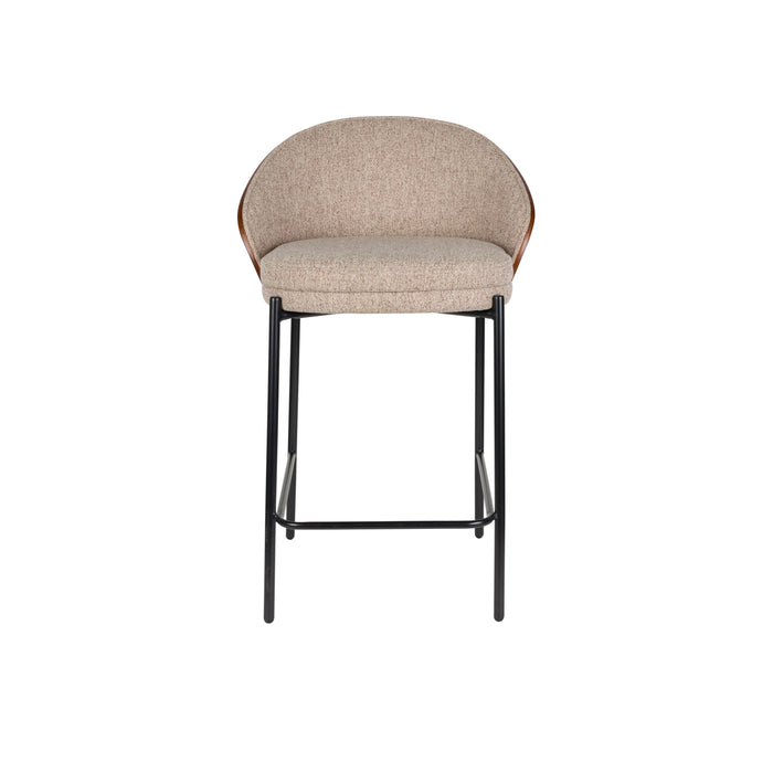 Dutchbone Rodin Counter| Barkrukken met Rugleuning Beige - Set van 2