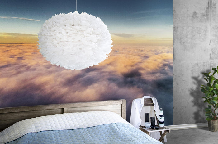 Umage Eos XL hanglamp Ø75 wit snoer, lichtbruin