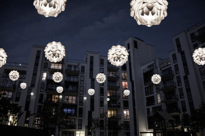 Umage Silvia Medium hanglamp Ø50 wit snoer, brons