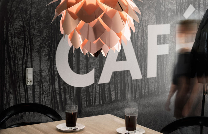 Umage Silvia Medium hanglamp Ø50 wit snoer, brons