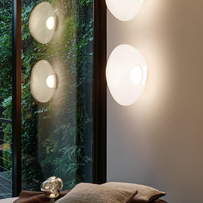 Melt wandlamp LED opaal|zilver