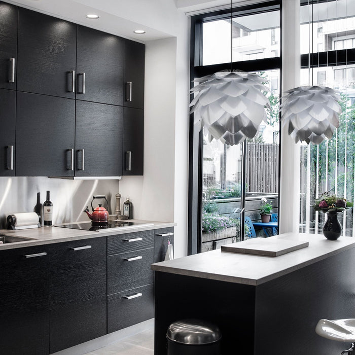 Umage Silvia Medium hanglamp Ø50 wit snoer, messing