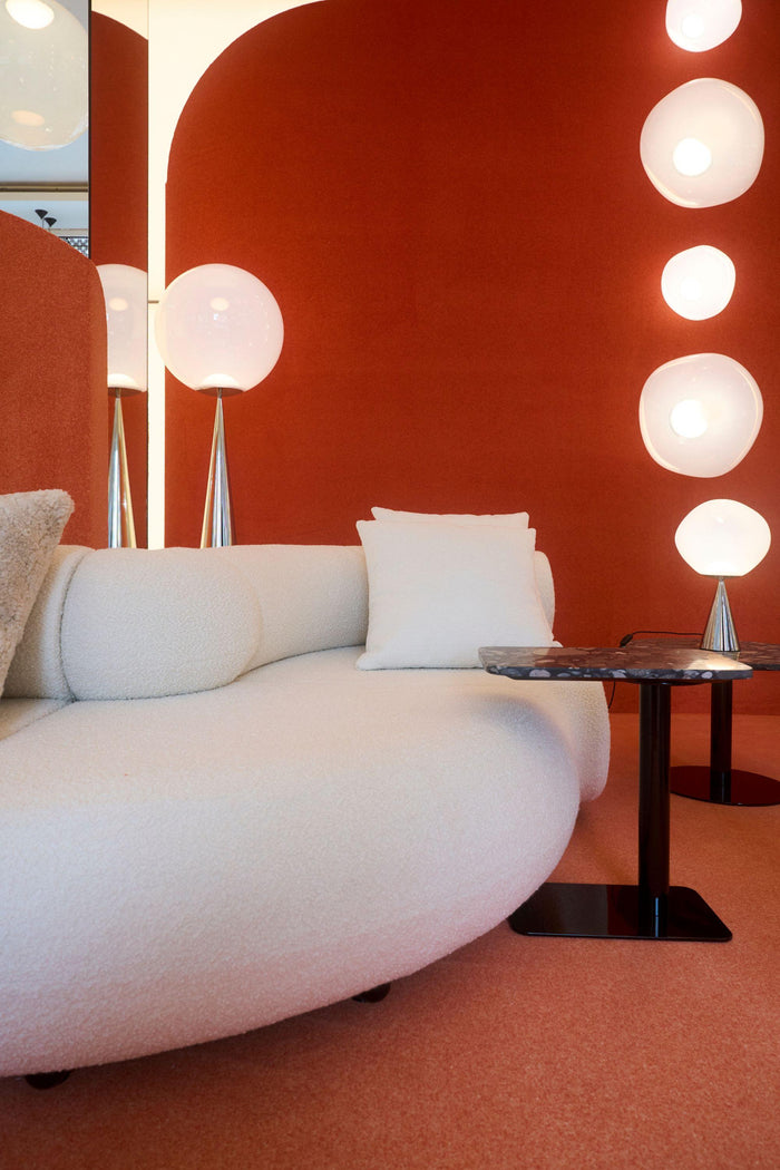 Melt Mini wandlamp LED opaal|zilver