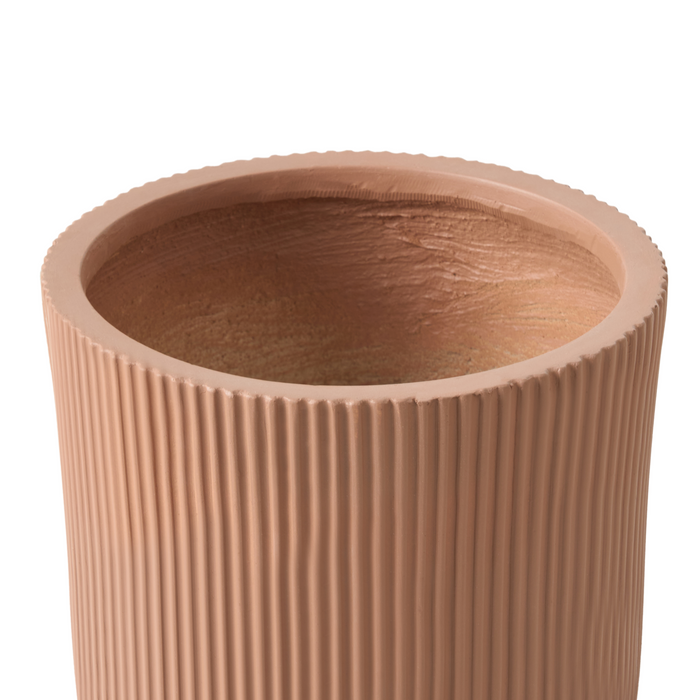 Beliani - DARIA - Bloempot - 30 x 30 x 30 cm - Bruin - Kleivezels