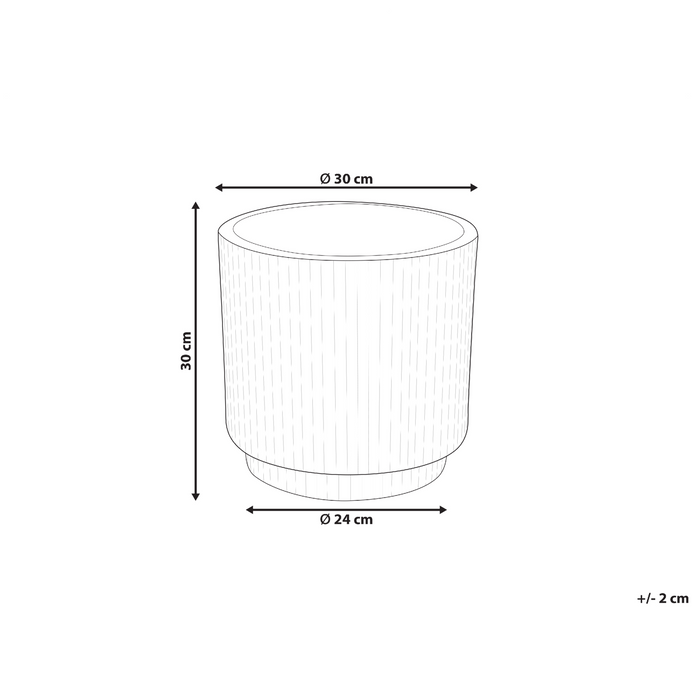 Beliani - DARIA - Bloempot - 30 x 30 x 30 cm - Bruin - Kleivezels