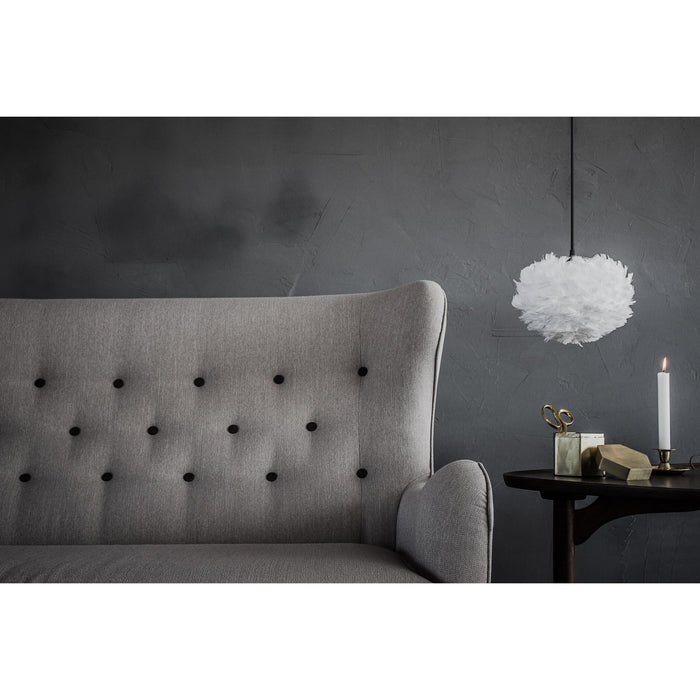 Umage Eos hanglamp micro Ø22 zwart snoer, lichtgrijs